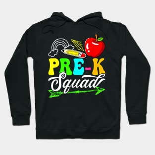 Back To School First Day Of Pre K Squad Teacher Cute Hoodie